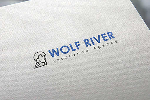 Wolf River Insurance Agency Logo printed on a paper