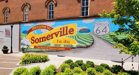 Welcome signage of Somerville